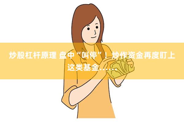 炒股杠杆原理 盘中“叫停”！炒作资金再度盯上这类基金……