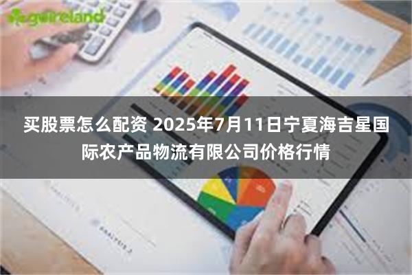 买股票怎么配资 2025年7月11日宁夏海吉星国际农产品物流有限公司价格行情